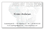 Business card for Art by The Ton, Sandsculpture, DK