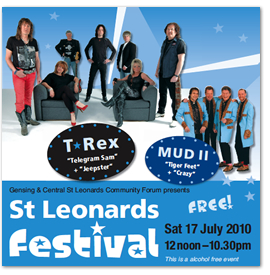 Front of leaflet for st Leonards Festival