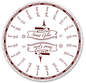 Transparent label for Saint Giles cheese