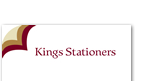 Stationery and logo design for Kings Stationers, St Leonards on Sea, UK