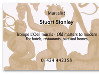 Business card design for a muralist