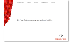 Website design for Correlation, DK