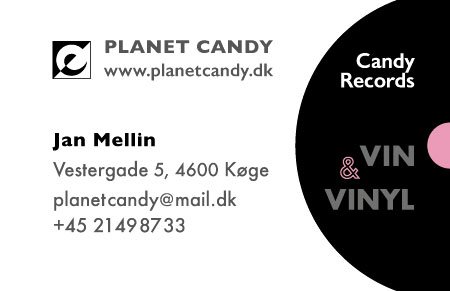Visitkort design for Planet Candy