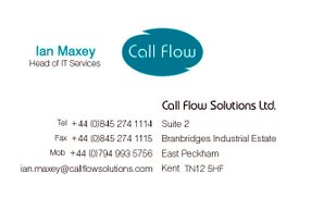 Logo og ny visuel identitet til Call Flow Solutions
