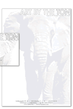 A4 letterhead for Art by The Ton, Sandsculpture, DK