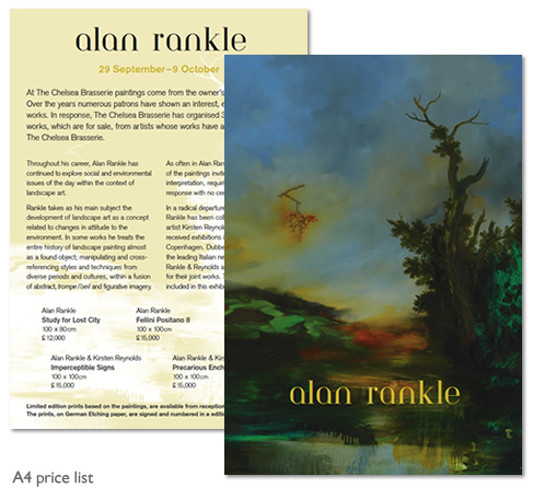 A5 double sided information card