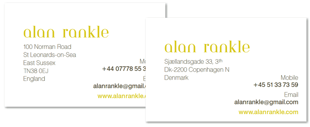 Alan Rankle's visual identity