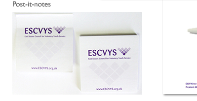Post-it-notes with logo on