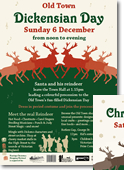 Christmas Market Weekend in Hastings, UK. A5 flyer