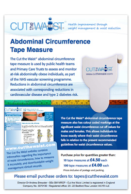Flyer for Cut the Waist Programme, Uk