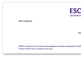 Compliment slip for East Sussex Council for Voluntary Youth Service