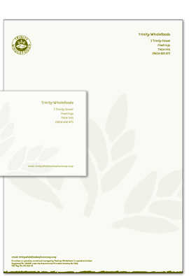 Trinity Wholefoods, Hastings, UK - Letterhead