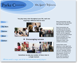 Website design for a voice coach, London, UK